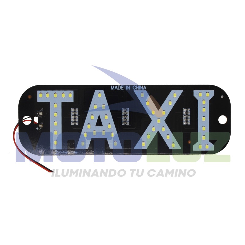 LUZ DE TAXI CON MICROLEDS CONEXIÓN CABLES