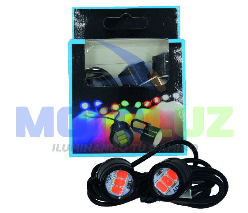 PAR DE OJO DE AGUILA 3 LED - BAESE PARA TIMON